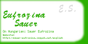eufrozina sauer business card